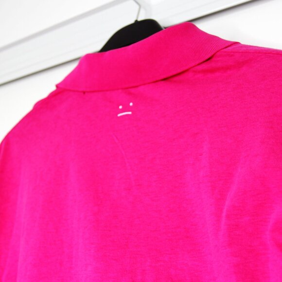 BNWT SS22 ACNE STUDIOS FACE MOTIF POLO SHIRT M - Picture 5 of 13